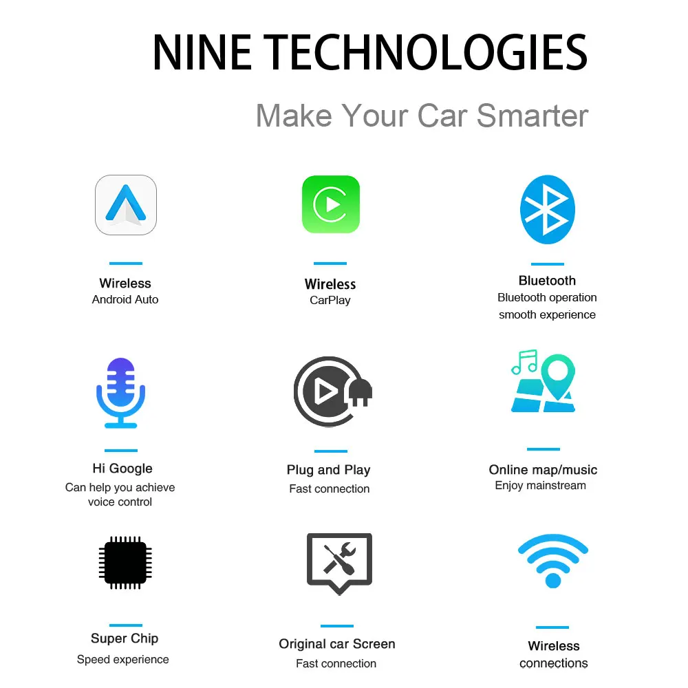 Wireless CarPlay Android Auto Wireless Adapter Smart Mini Box Plug And Play WiFi Fast Connect Universal For Nissan wireless carplay adapter wireless carplay wireless adapter smart carplay box smart box
