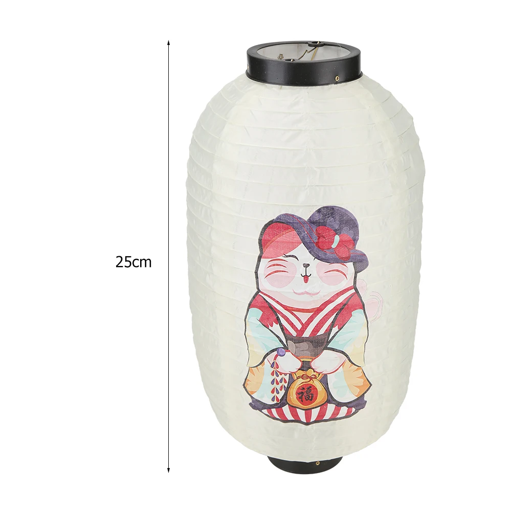 10 Inch Japanese Lamp Waterproof Paper Lanterns Chinese Printing Hanging Traditional Japanese Decoration Asian Deco Restaurant