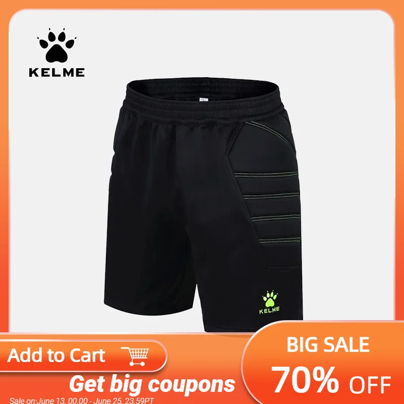 KELME Men's Football Shorts Goalkeeper Shorts Soccer Uniforms Traning Shorts Football Jerseys  Soccer Sets  Male K15Z408