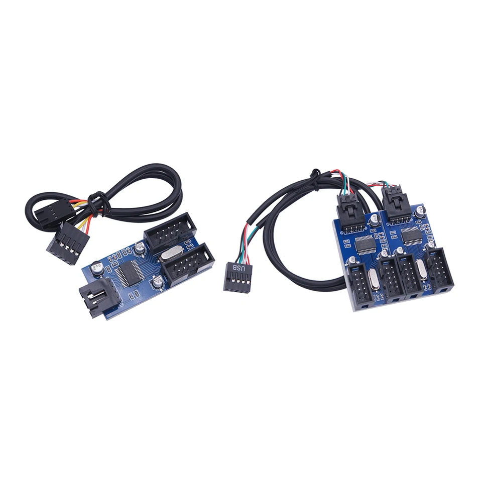 9 Pin USB Header Splitter Motherboard Adapter