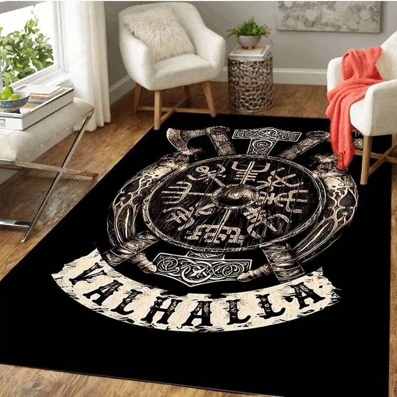 VikingTarotWitchcraftNordicAncientCivilizationElementsTotemsWitchcraftSymbolsMysteriousandRetroLargeAreaCarpet-AliExpress