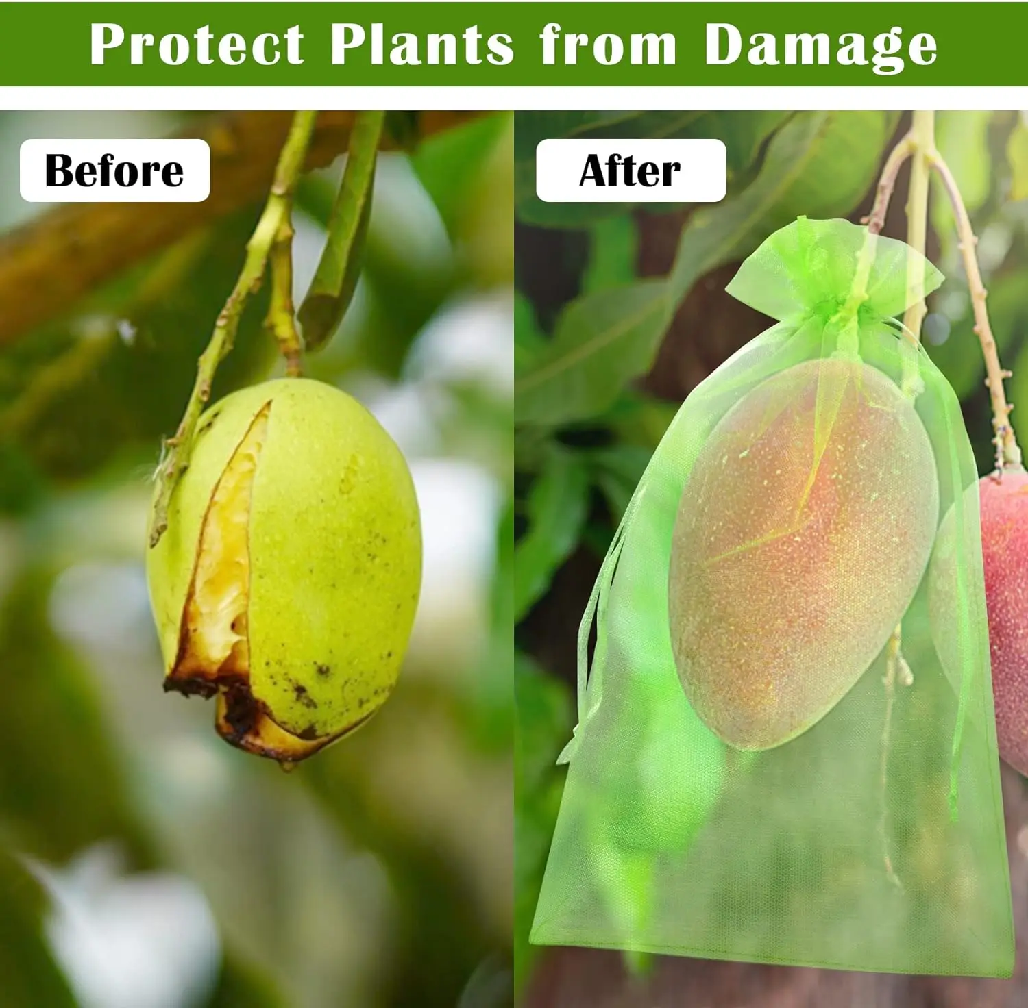 Fruit Protection Drawstring Bags Protect Vegetables Fruits From Insects Mosquito Bugs 100 Pcs fruit protection bags fruit protection bag plant protection bag
