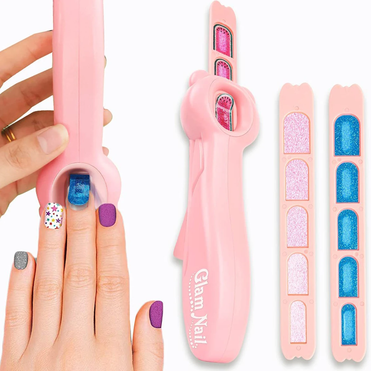 Children's Nail Machine Princess Girl Makeup DIY Nail Art Stickers Set Decorations Toys makeup toy nail art toys princess pretend toys