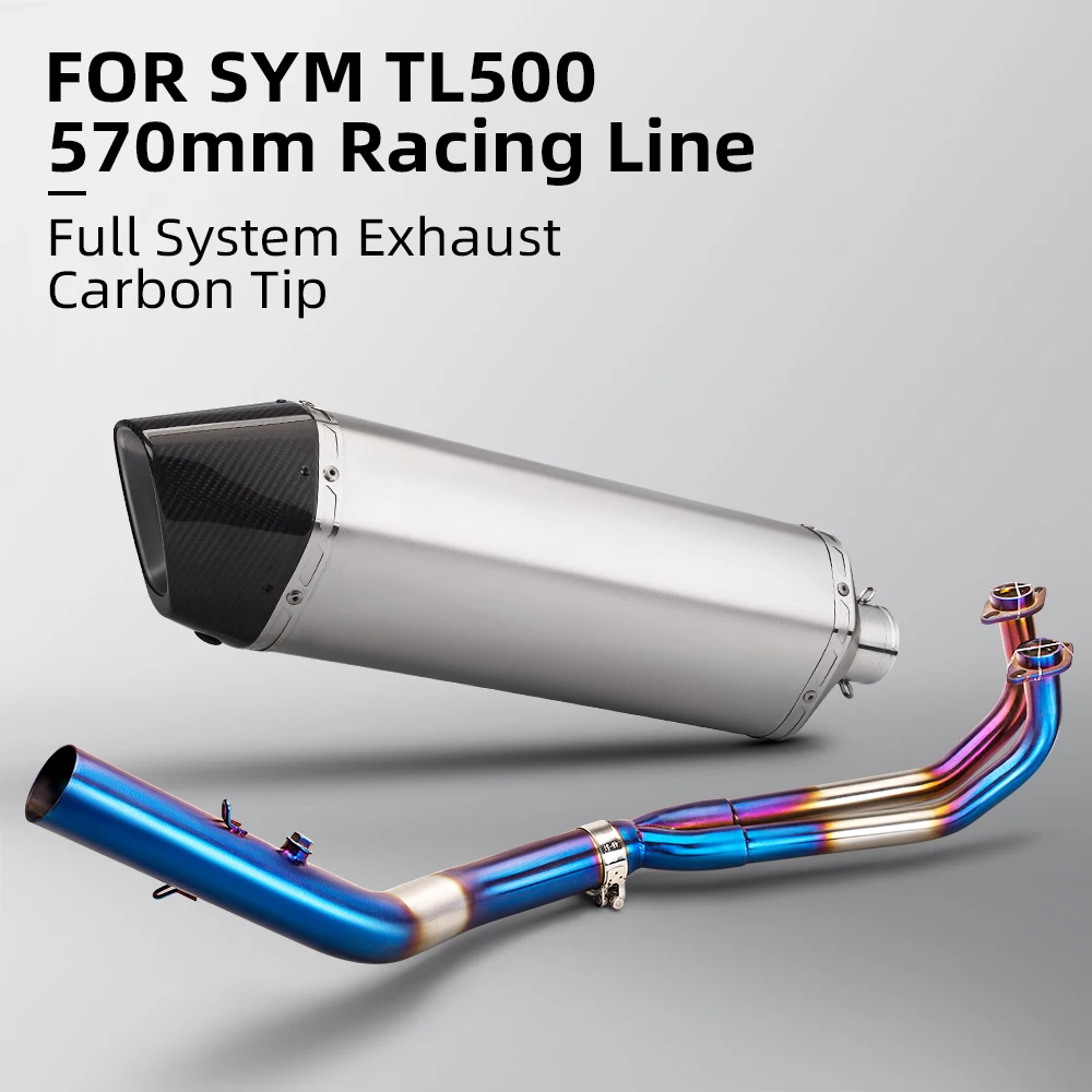 

For SYM TL500 Motorcycle Racing Performance Exhaust Racing slip on Line Motorcycle Muffler 51MM SYMTL500 With catalyst