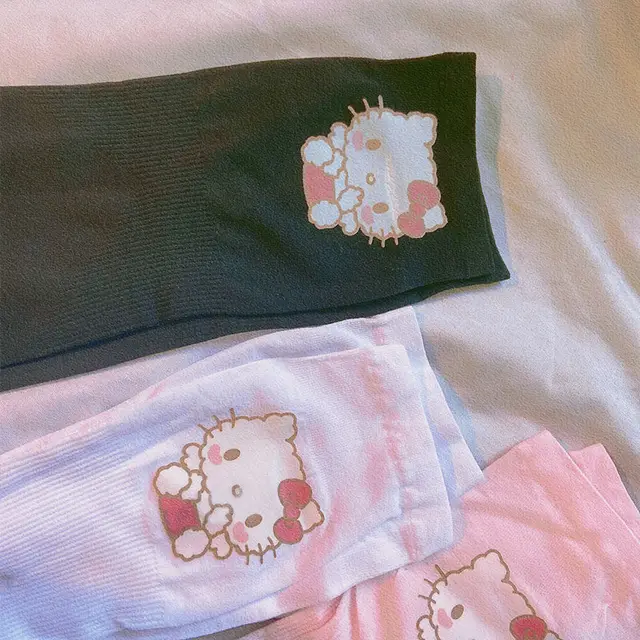 TAKARA TOMY Summer Hello Kitty Thin Ice Silk Outdoor UV Protection Girls Sleeves Students Sunscreen Breathable Arm Sleeves 6