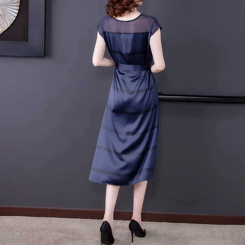 Satin Dress Loose Vestidos H155 