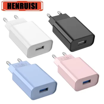 Caricatore da muro USB 5V 2A Adattatore di alimentazione per caricabatterie per telefono cellulare a ricarica rapida da 10W per iPhone Samsung Xiaomi Huawei Spina di ricarica UE/USA