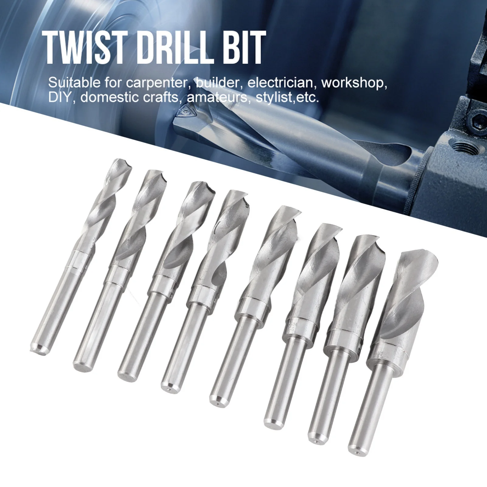 NEW High Carbon Steel Twist Drill Bit Set White High Carbon Steel Twist Drill Bit Set Large Heat Treated Industrial