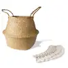 Macrame Home and garden kitchen accessories storage Organizer seagrass storage wicker basket storage basket flower pot basket 6