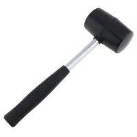 Black Non-elastic Rubber Hammer Tile hammer with Non-slip Handle DIY Hand Tool and Round Head 1