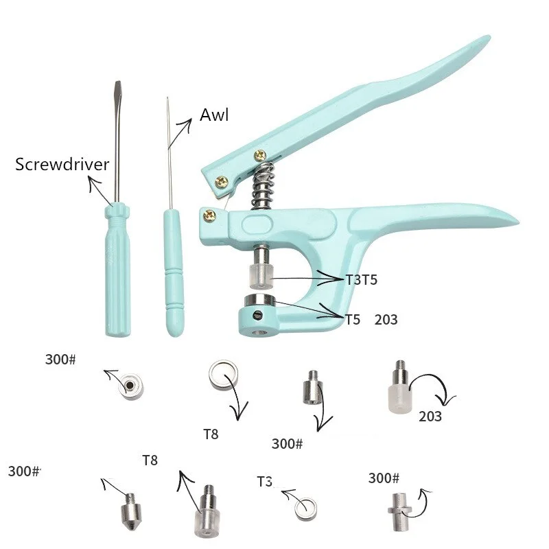 T5 Plastic Buttons Multifunction Snaps and 3 Kinds Replace Snap Pliers Set Buttons for Clothing Sewing Accessories & Craft 5