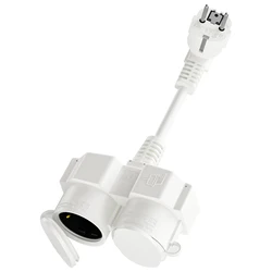 Waterproof Dual - Socket EU Plug Extension Cord with Grounding Safety Lock for Versatile Indoor and Outdoor Use