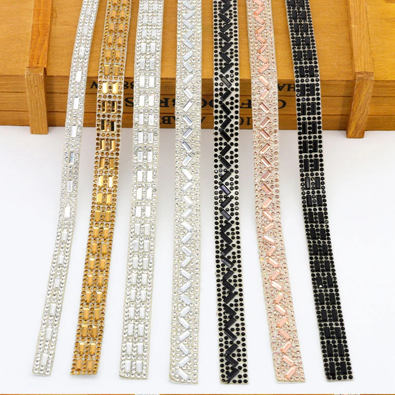 10 Stück Strassbänder Rolle Diamant funkelndes Banding Party Geschenk Trim Dekoration DIY Handwerk selbstklebende Strass Aufkleber