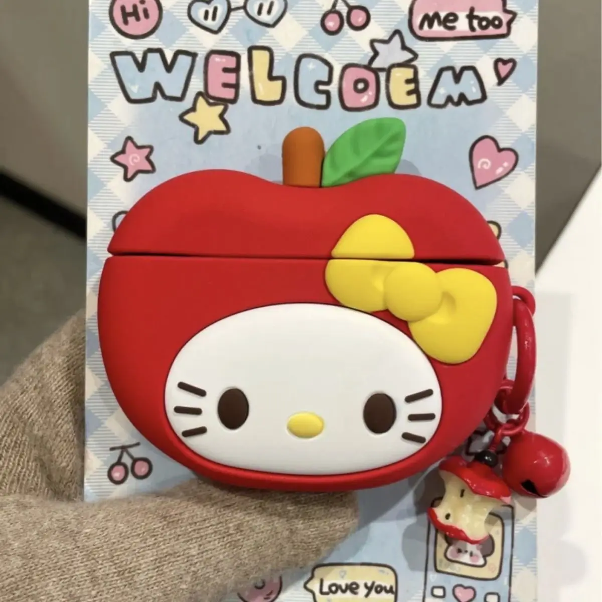 Новинка Kawaii Sanrio Hellokitty Airpods Pro1 2 Чехол аниме мультфильм Airpods3 защитный чехол для наушников чехол силиконовые подарки для студентов