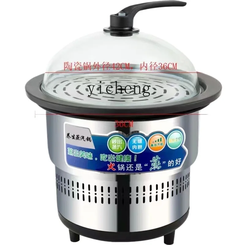 Tqh Multifunctional Seafood Steam Hot Pot Table Smart Electric Steamer Steam Stone Pot Fish Sauna