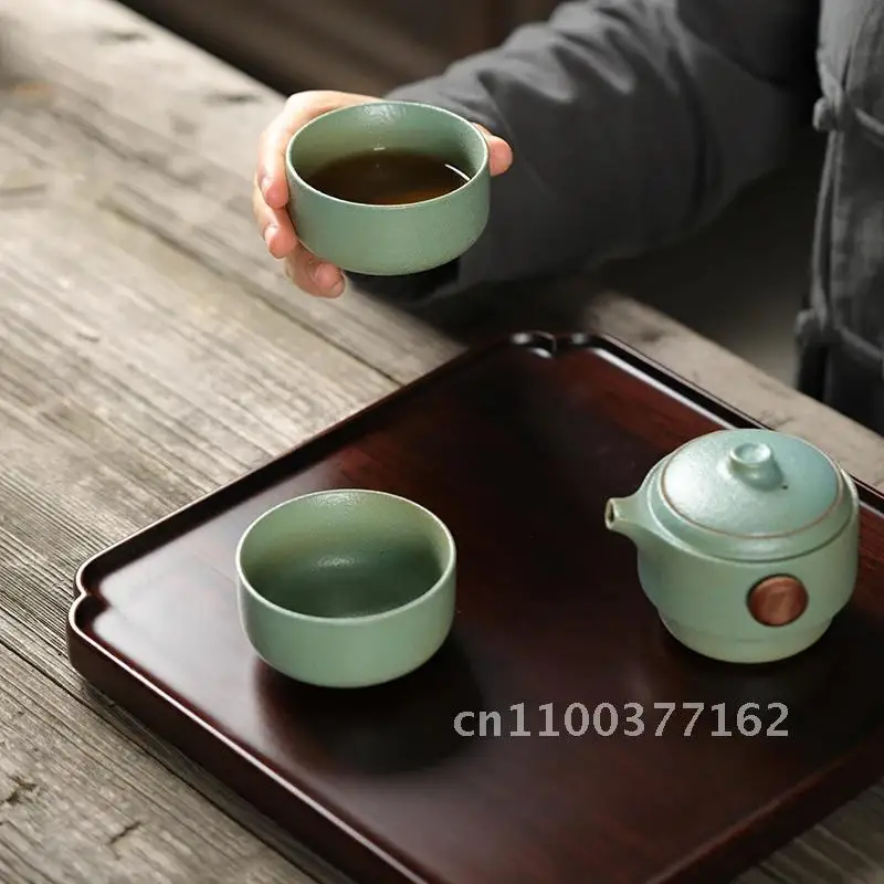 Tangpin Ceramic Teapot Tea Tea Cup Porcelain Sets Gaiwan Portable Travel Drinkware Sets Gaiwan