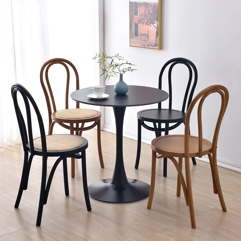 

Nordic solid wood dining chair, home back chair, internet celebrity, medieval chair, milk tea shop, American retro chair