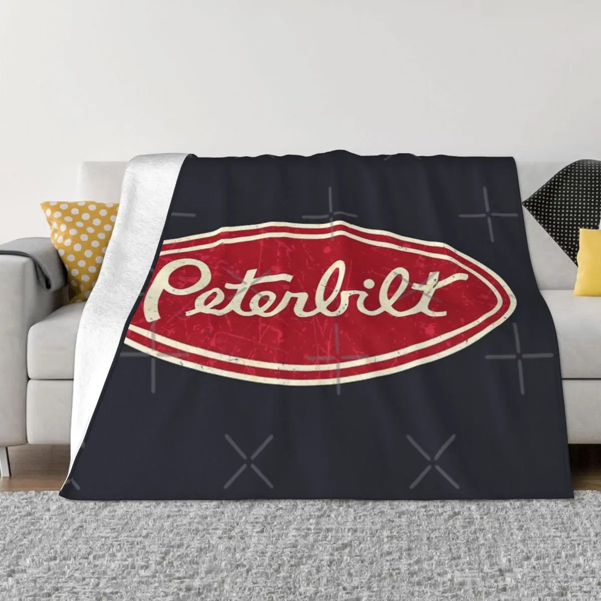Peterbilt Truck Racing Vintage Una Coperta In Micro Pile Ultra Morbida