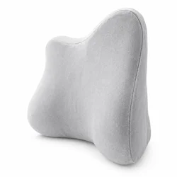 Ergonomic Memory Foam Back Support Cushion - Washable, Slow Rebound Pillow in Gray/Pink for Enhanced Comfort (Gray U Pillow)