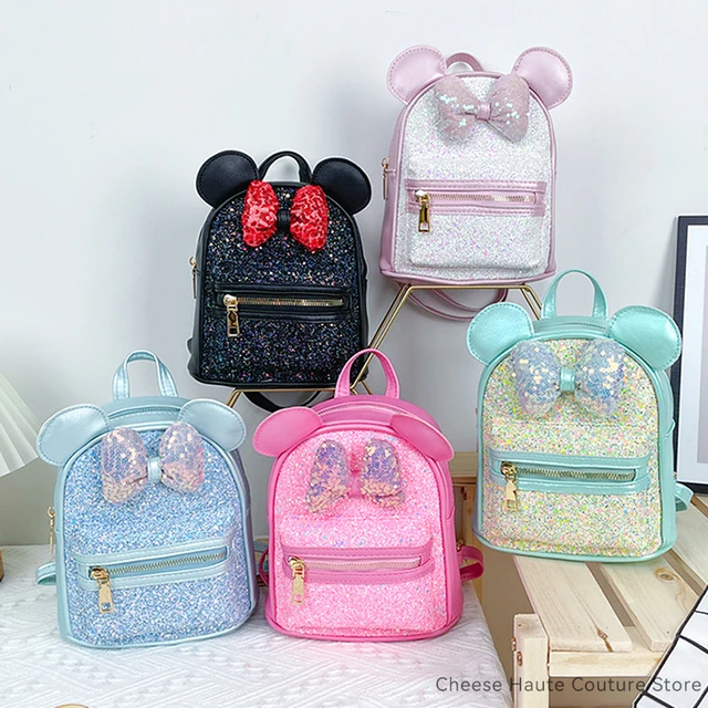 Mochilas para niñas pequeñas, mochilas escolares de guardería, bolsas de  almacenamiento de princesa con lazo de lentejuelas a la moda, 2022 -  AliExpress