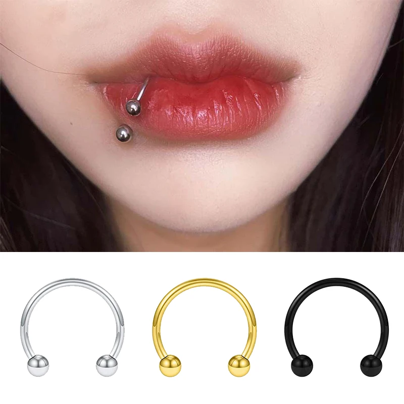 Piercing Jewelry Body Piercing Earrings 316L Stainless Steel Lip Rings Studs 1pc