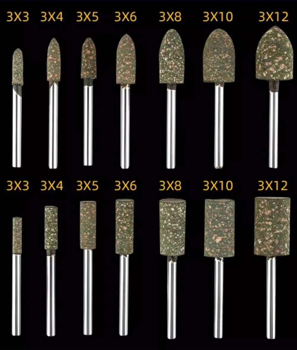 50/100 Stück Gummi-Metallbürsten Schleifwerkzeuge für Holzbearbeitung Schleifscheiben zum Schärfen von Bits Mini-Glaspoliermaschinenköpfe 3mm – Detail 5