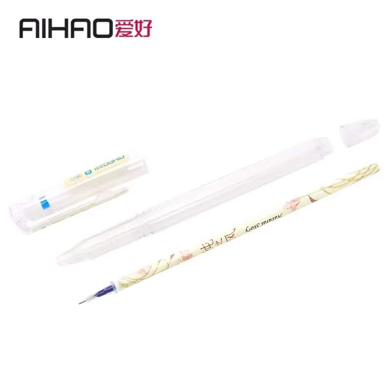 AIHAO 8653 젤 펜, 검정, 빨강, 파랑, 다크 블루 잉크 서명 펜, 학생 시험 물 펜, 사무용품, 0.35mm, 12 개