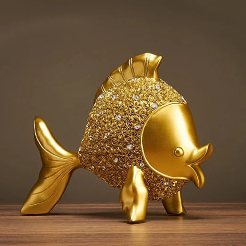

Novelty Items Resin Goldfish Home Decoration Ornaments Living Room Table Decor Product New Year Festival Gifts Supplies