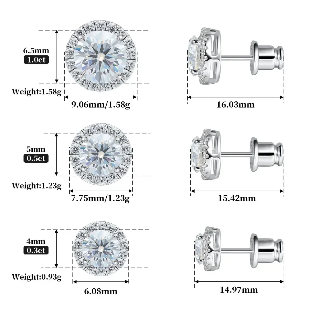 Boucles D'oreilles En Diamant Cultivées En Laboratoire Certifiées Boucles D'orei