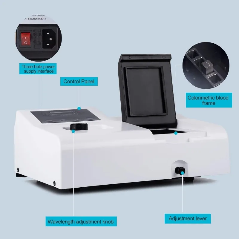 GOYOJO portable spectrophotometer 721 LDC digital lab visible spectrophotometer 350-1020nm lamp laboratory analytical equipment