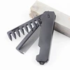 NEW Marble Multi-functional Folding Pocket Combs Men Oil Head Comb Plastic Mini Beard Comb Barber Hair Styling Wide Tooth Combs 6