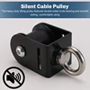 Lifting Rope Pulley Bearing Block Pulley Wheel Portable Heavy Duty Mute Roller DIY Gym Exercise Equipment 2