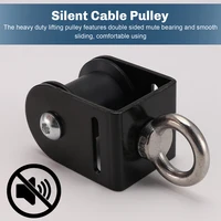 Lifting Rope Pulley Bearing Block Pulley Wheel Portable Heavy Duty Mute Roller DIY Gym Exercise Equipment 2