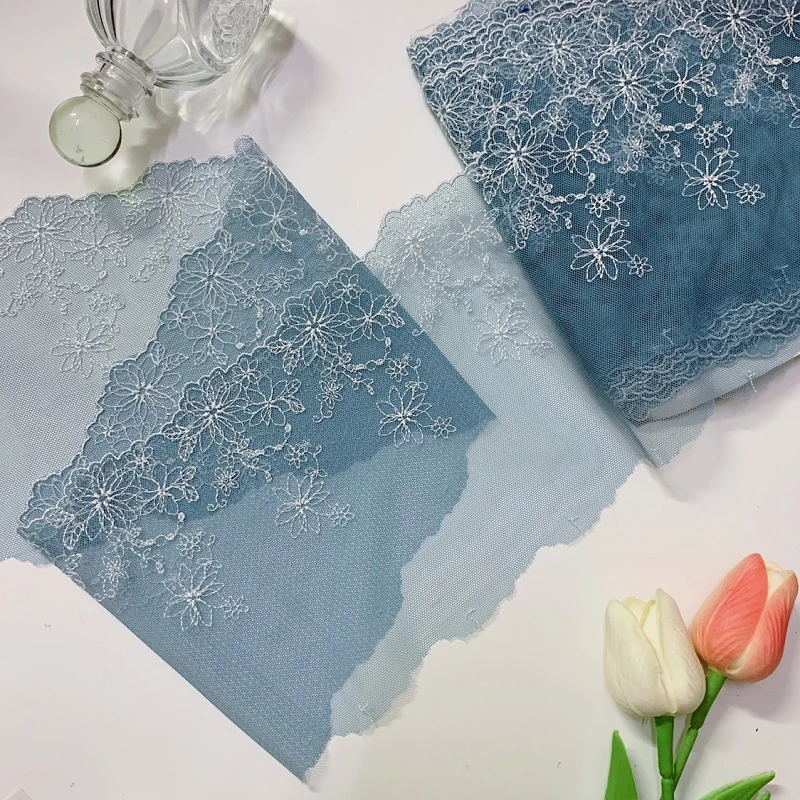 

30Yards Floral Embroidered Lace Trim Mesh Bra Lingerie Underwear Lolita Decor Garment Dress Sewing Trimmings DIY New