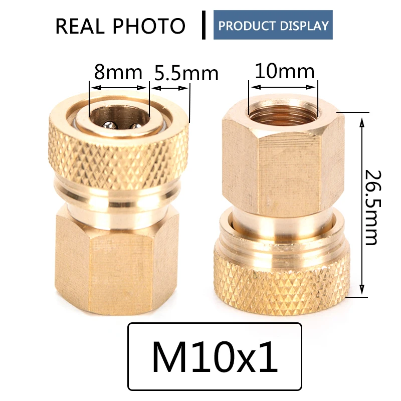 2pcs BSPP Thread Copper Quick Connect Couplings Fittings NPT Quick Disconnect Release Air Refilling Adapter M10 Coupler Sockets quick connect fittings