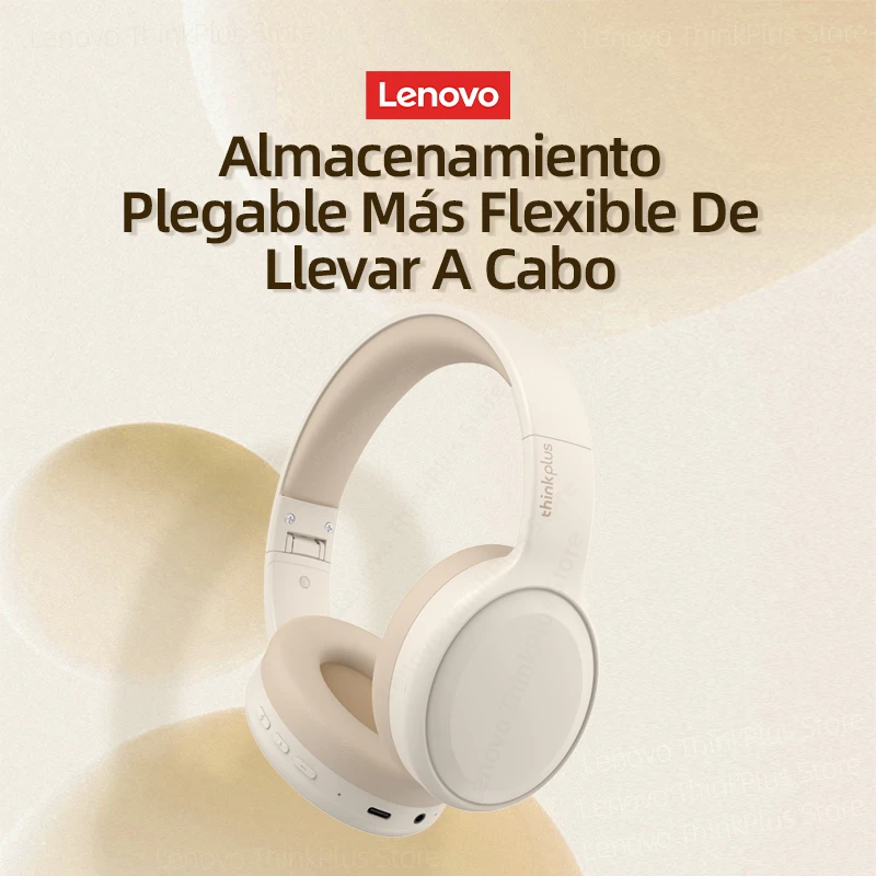 Lenovo-auriculares inalámbricos th30 originales, cascos con Bluetooth 5,0,  plegables, deportivos, para juegos