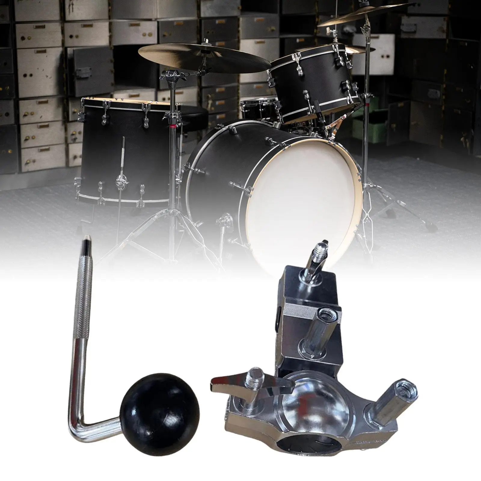 

Металлическая L-образная шаровая металлическая легко устанавливаемая Замена стандартный набор барабанных зажимов крепежные принадлежности Одиночная подставка-держатель