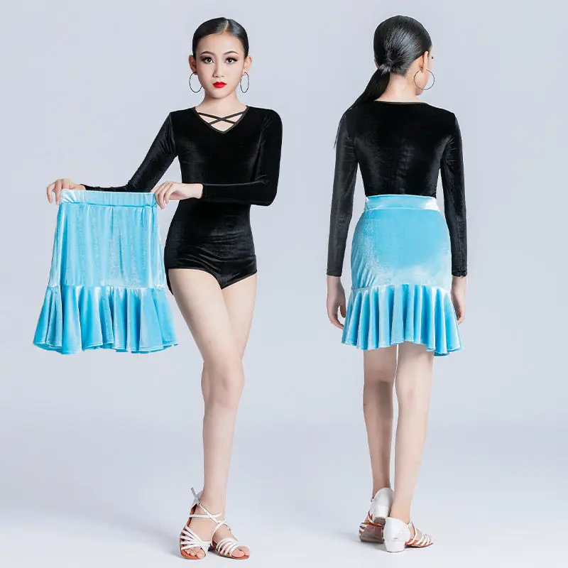

Latin Dance Dress for Children New Style Training Clothes Girls Autumn Winter Latin Performance Clothes