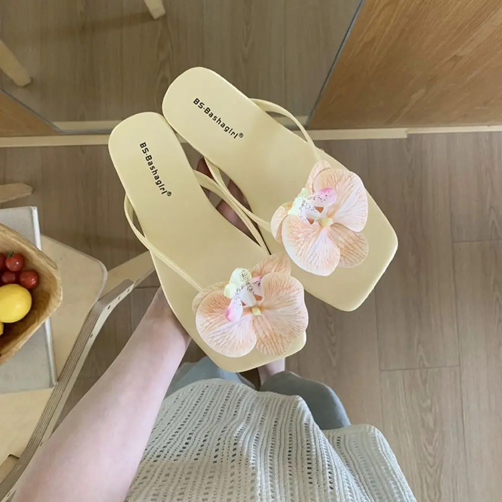 Mode Süße Schmetterling Orchidee Slipper Elegante Sommer Blume Flip-Flops Urlaub Aus Tragen frauen Sandalen Damen/Mädchen – Detail 7