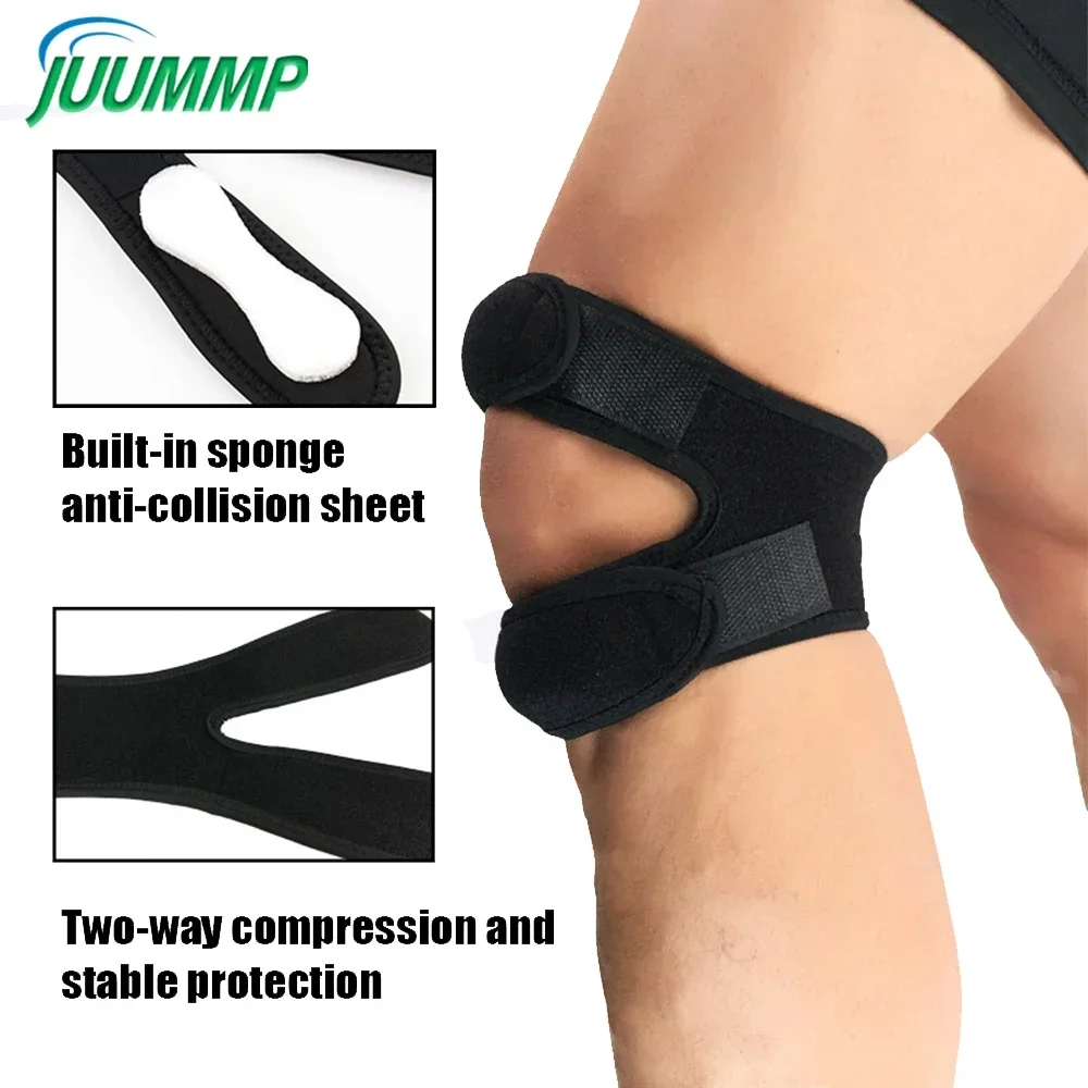 

1Pcs Patella Knee Strap,Knee Pain Relief with 3D Silicone Adjustable Knee Band,Knee Brace Stabilizer for Men & Women for Running