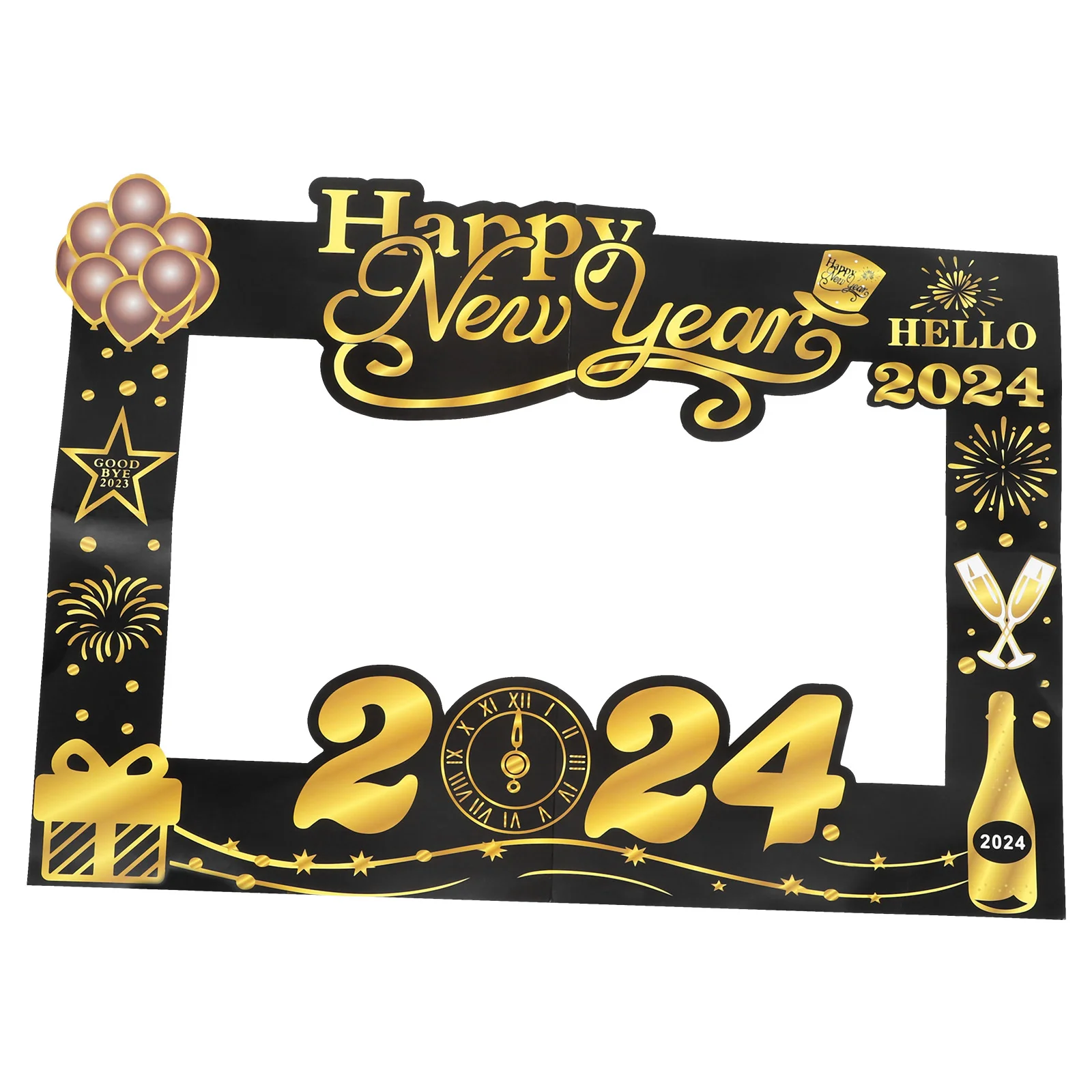 

Фоторамка с надписью «Happy 2024» на новый год