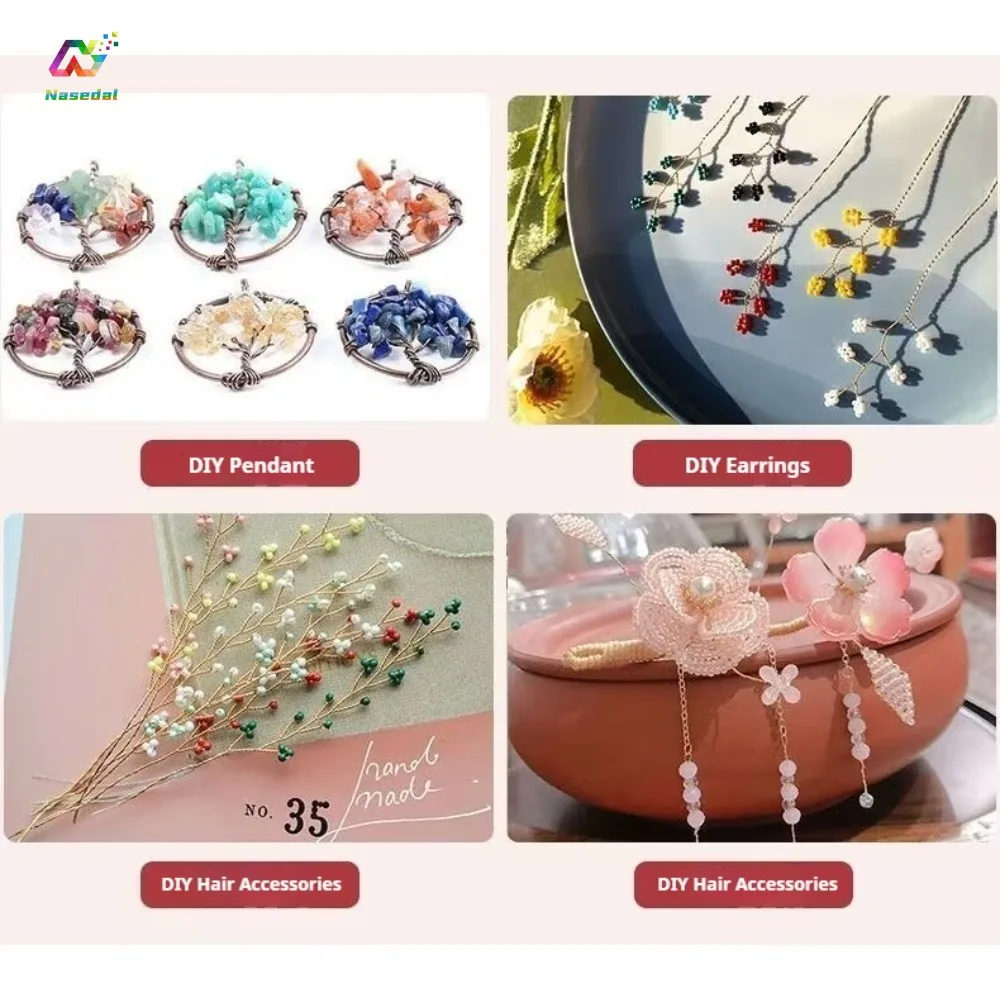 8pcs Jewelry Making Beading Tool Kit with Pliers Scissors DIY Craft Tools for Handmade Ornament Fashion Accessory Making Repair - 5