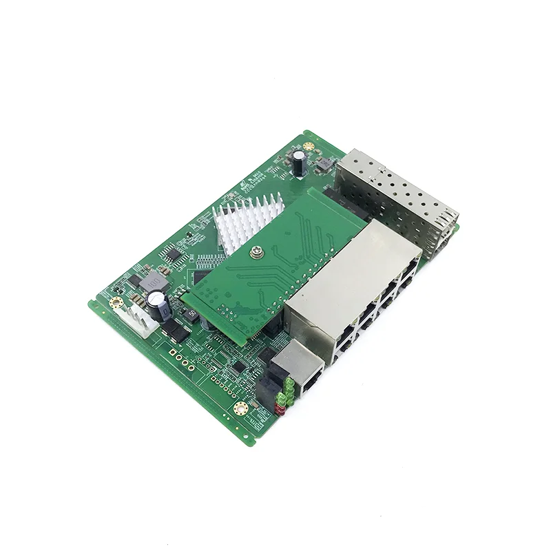 IP 관리 PoE 이더넷 스위치 모듈, 2 기가비트 SFP 슬롯, 8 포트, 10 100 1000Mbps