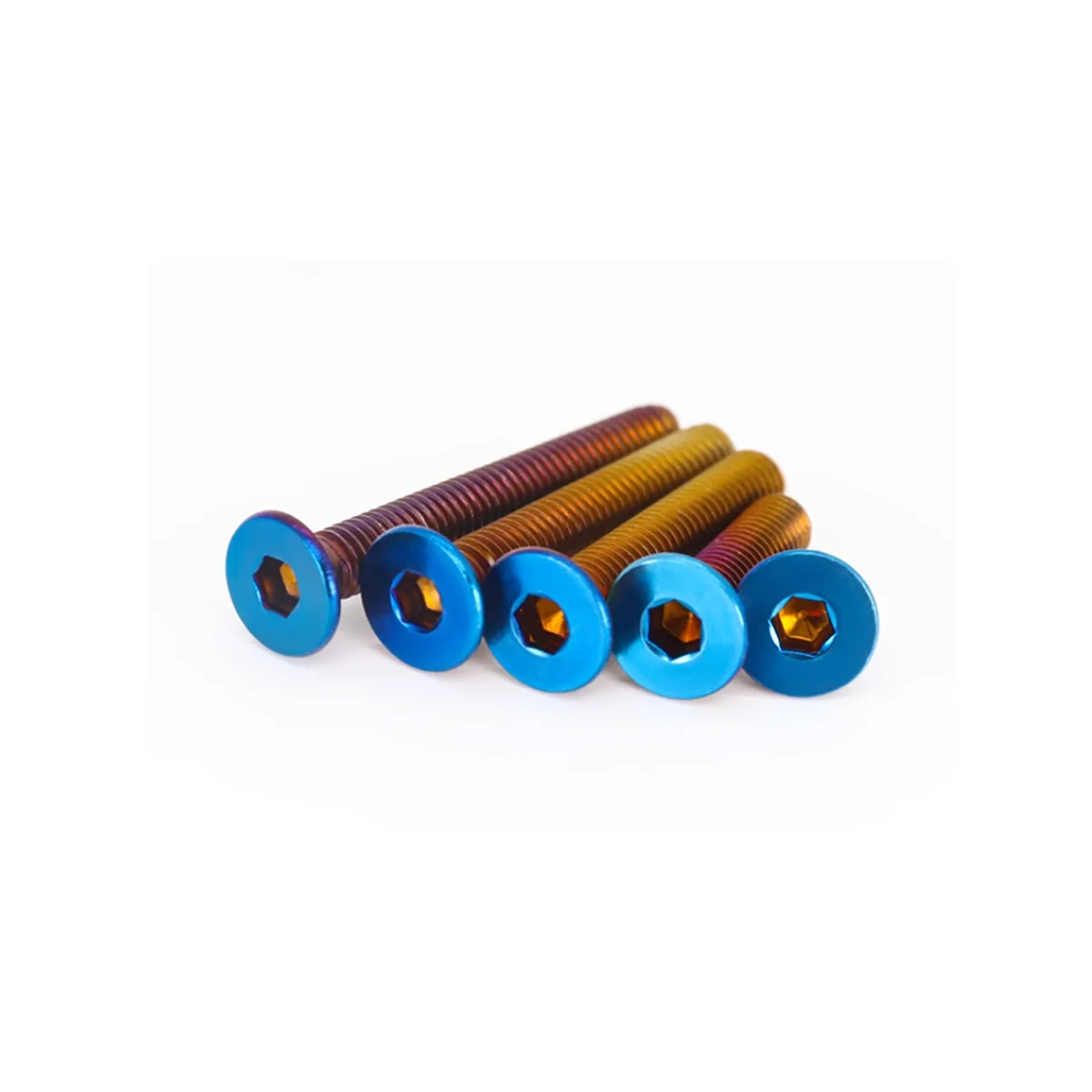 Stainless Steel Countersunk Steering Wheel Screw / Colored Bolt / Titanium Blue
