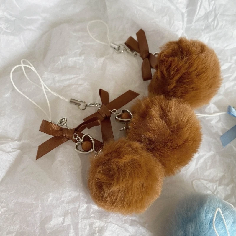 8cm Imitate Rabbit Fur Ball Keychain Pom Pom Car Handbag Keychains