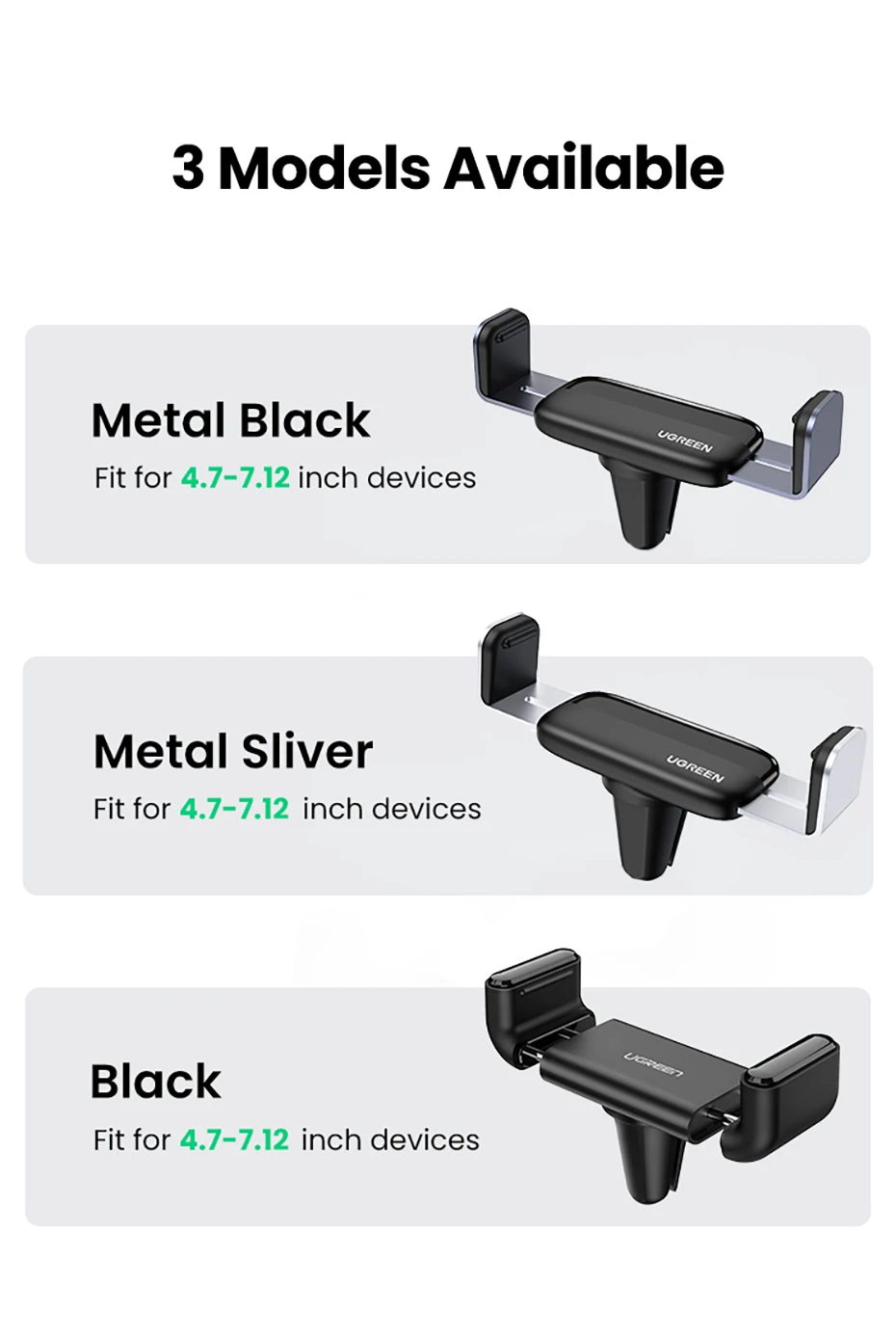 UGREEN Car Phone Holder Stand For Mobile Phone Air Vent Phone Stand for Xiaomi Samsung iPhone 12 13 Telephone Car Holder Stand folding desktop phone stand