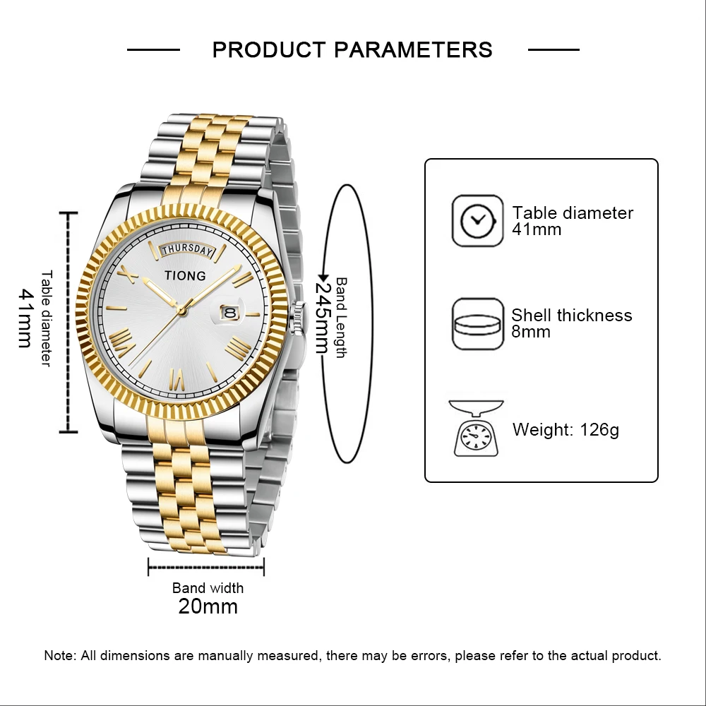 Premium Stainless Steel Luxury Quartz Waterproof Date Wristwatch