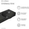 Chateau 30" Right Side Faucet Wall-Mount Bathroom Sink in Matte Black 2