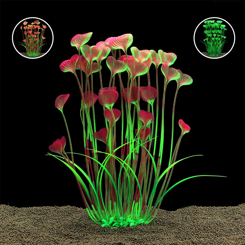 

Simulation Grass Aquarium Plants Decor Underwater Plastic Artificial Aquatic Plants Ornaments For Home Fish Tank Landscape