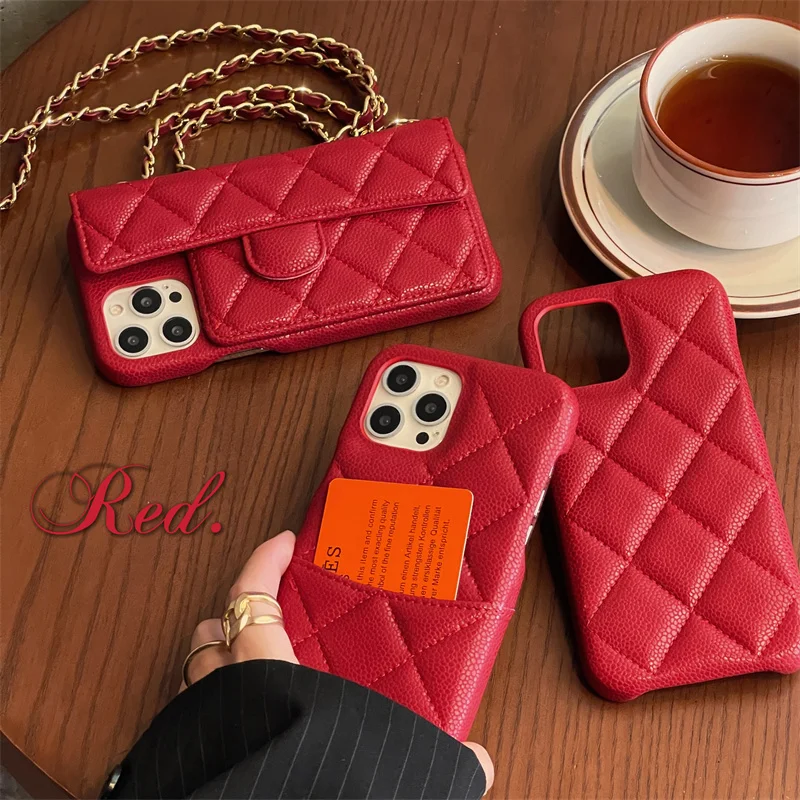 Crossbody Phone Case Iphone 13 Leather Luxury Leather Case Iphone 14 Pro Max Mobile Phone